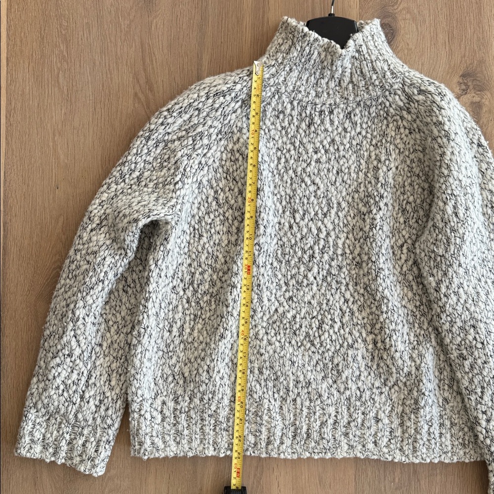 Vince Cream Marled Mock Knit Sweater - Picture 3 of 5